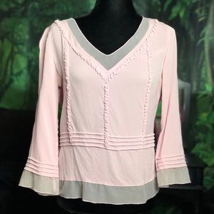Nine West baby pink blouse